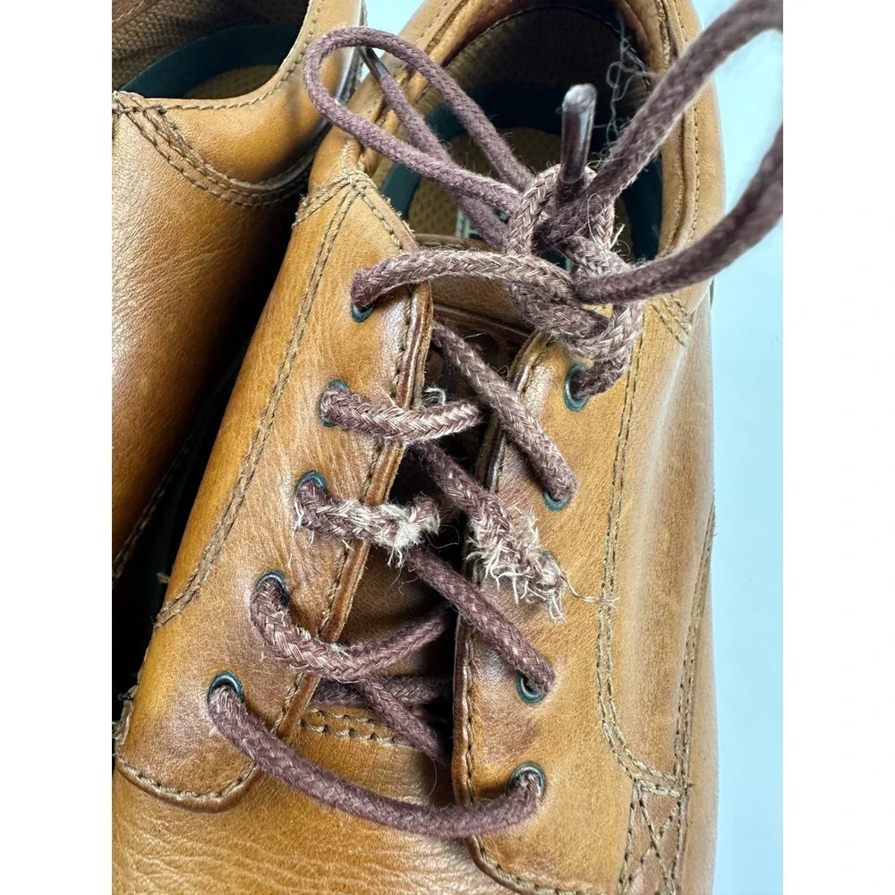 Frye Matthew Oxford Tan Leather Plain Toe Dress Shoes Lace Up Casual Mens 11 M